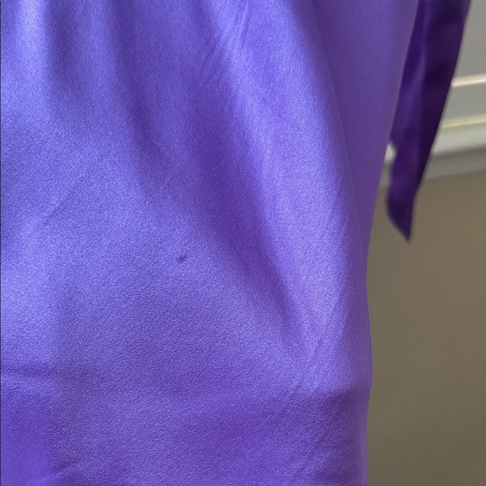 Amanda Uprichard Satin Lilac Backless Dress - Picture 14 of 15